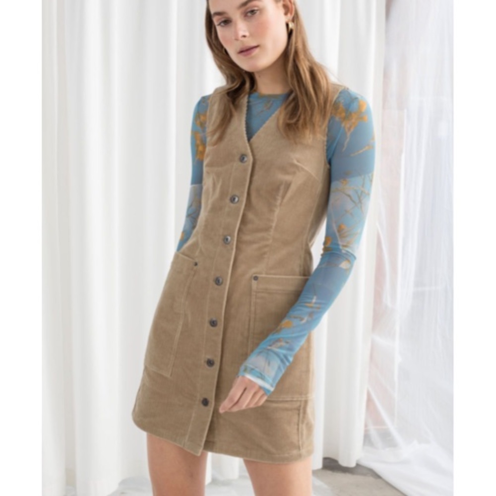 &other stories corduroy mini dress